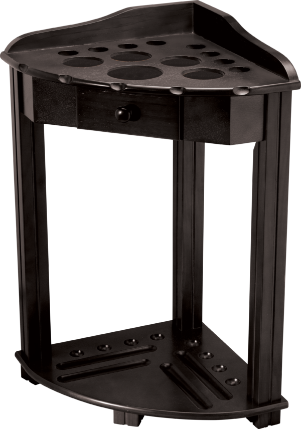 Deluxe 8 Cue Floor Rack w/ Drawer - Midnight